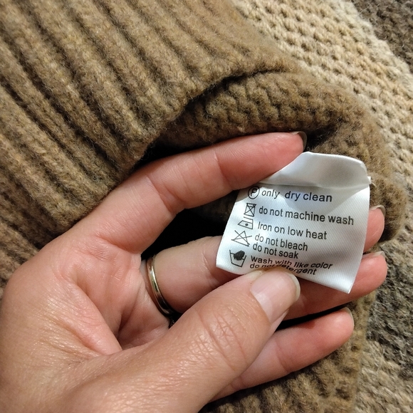 ASM Anna Women's Turtleneck Sweater Size XS Brown 100% Wool - Picture 6 of 8